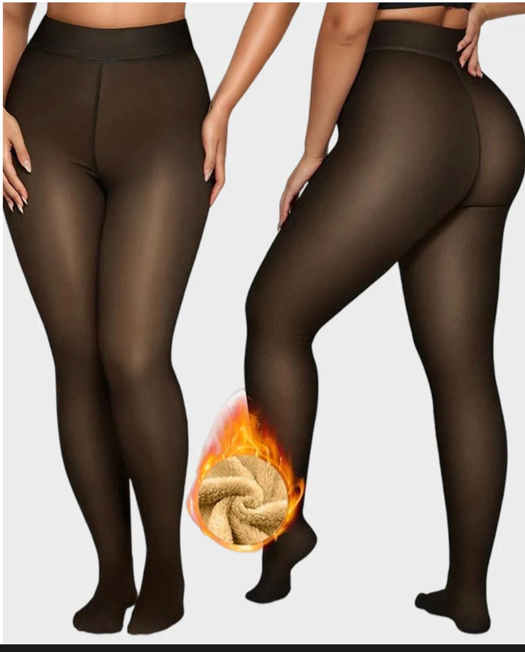 Leggings polaires gainants à couture unique