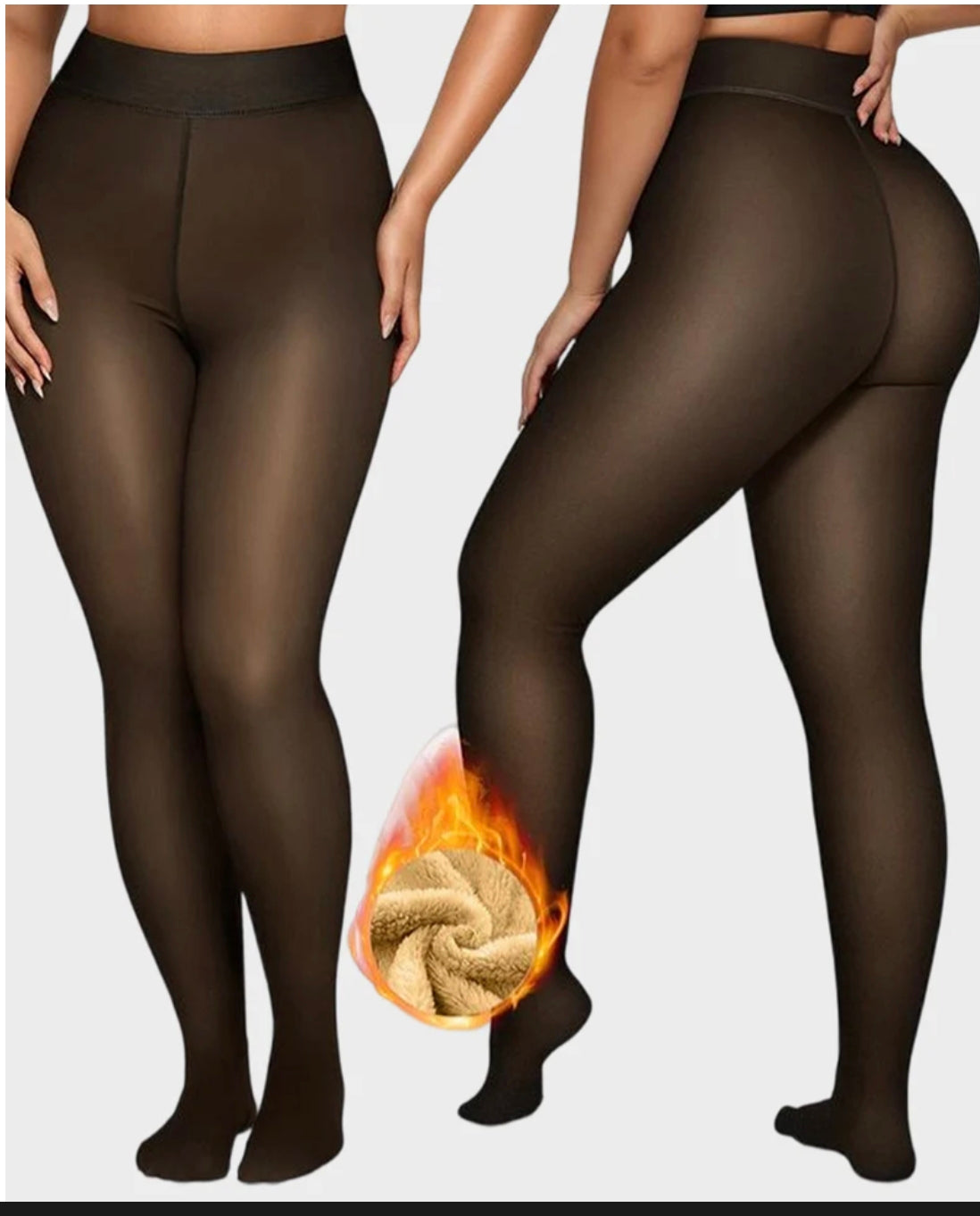 Leggings polaires gainants à couture unique